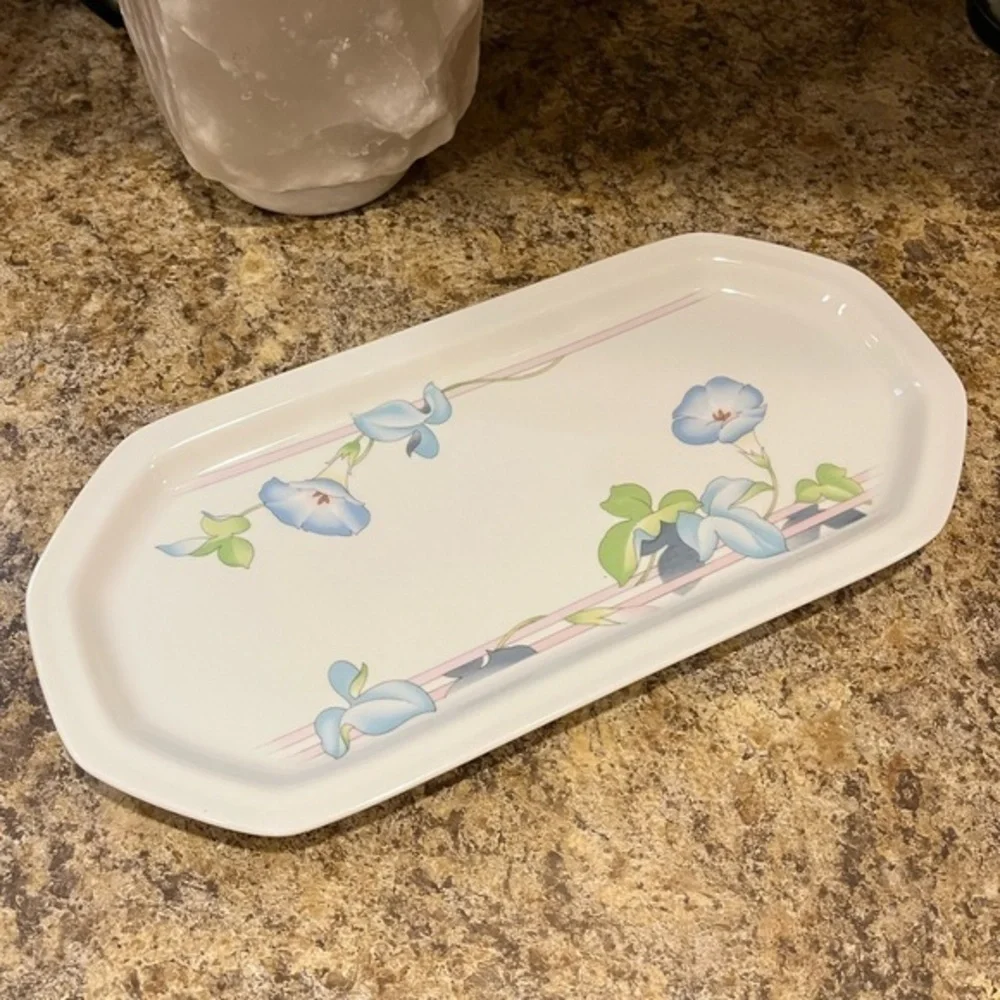 Vintage Westbury Morning Glory the Toscany 13” Bread Serving Platter Dish Japan